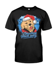 Merry Christmas golden retriever Dog Santa Xmas Classic T-Shirt front