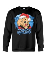 Merry Christmas golden retriever Dog Santa Xmas Crewneck Sweatshirt tile