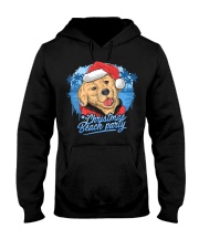 Merry Christmas golden retriever Dog Santa Xmas Hooded Sweatshirt tile