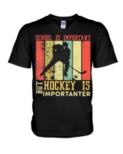 School Is Important But V-Neck T-Shirt tile
