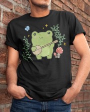 Kawaii Cute Frog Banjo Butterfly - Cottagecore Aesthetic Classic T-Shirt apparel-classic-tshirt-lifestyle-26