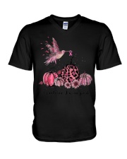 In October We Wear Pink Hummingbird V-Neck T-Shirt tile