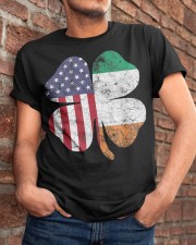 Irish American Flag - Shamrock Classic T-Shirt apparel-classic-tshirt-lifestyle-26