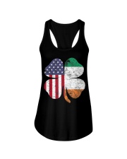 Irish American Flag - Shamrock Ladies Flowy Tank tile