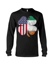 Irish American Flag - Shamrock Long Sleeve Tee tile