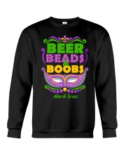 Mardi Gras Beer Beads Boobs Crewneck Sweatshirt tile