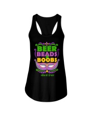 Mardi Gras Beer Beads Boobs Ladies Flowy Tank tile
