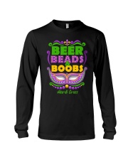 Mardi Gras Beer Beads Boobs Long Sleeve Tee tile
