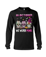 Sugar Skulls In October We Wear Pink Long Sleeve Tee tile