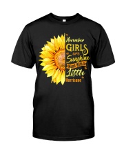 November Girls Are Sunshine Mixed Little Hurricane Classic T-Shirt front
