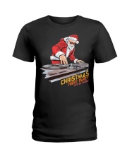 Claus Christmas Dj Xmas Ladies T-Shirt tile