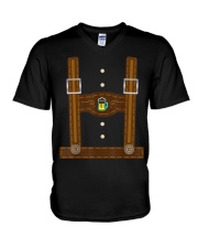 Lederhosen Costume Oktoberfest V-Neck T-Shirt tile