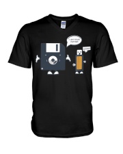USB Floppy Disk I Am Your Father V-Neck T-Shirt tile