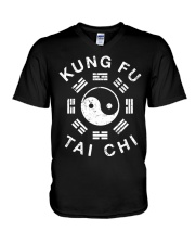 KUNG FU Tai Chi Martial Arts Forms V-Neck T-Shirt tile