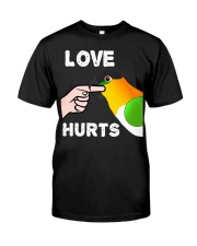 Black Headed Caique Parrot Love Hurts Bit Premium Fit Mens Tee thumbnail