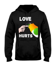 Black Headed Caique Parrot Love Hurts Bit Hooded Sweatshirt thumbnail