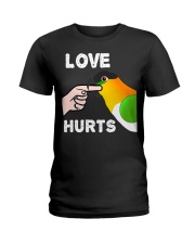 Black Headed Caique Parrot Love Hurts Bit Ladies T-Shirt thumbnail