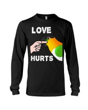 Black Headed Caique Parrot Love Hurts Bit Long Sleeve Tee front