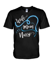 Wife Mom Nurse T Shirt for Nurses LPN BSN t V-Neck T-Shirt tile