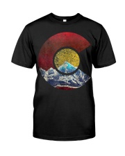Colorado Shirt with Flag Themed Mountain Classic T-Shirt thumbnail
