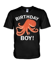 Birthday Boy Octopus T-Shirt V-Neck T-Shirt thumbnail