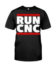 RUN CNC shirt Funny machinist engineer G-c Classic T-Shirt front