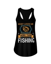 Daddy loves me more than fishing-01 Ladies Flowy Tank tile