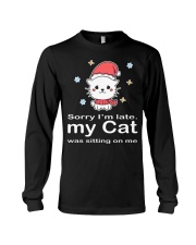 My cat was sitting on me Long Sleeve Tee tile