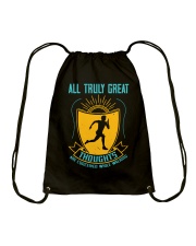all truly great thoughts are-01 Drawstring Bag tile