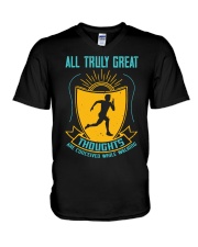 all truly great thoughts are-01 V-Neck T-Shirt tile