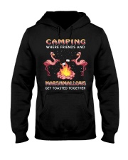 Camping where friends and marshmallows Hooded Sweatshirt tile