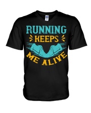 running keeps me alive-01 V-Neck T-Shirt tile