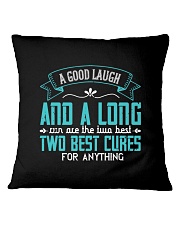 A good laugh and a long run Square Pillowcase tile