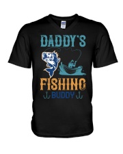 Daddys fishing buddy-01 V-Neck T-Shirt tile