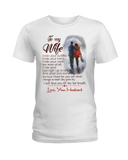 TO MY WIFE LOVE YOUR HUSBAND Ladies T-Shirt thumbnail