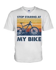 Stop Staring at my bike V-Neck T-Shirt thumbnail