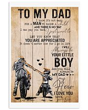 Rider to my dad i know it's not easy for a man to 24x36 Poster front