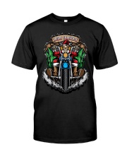 Santa riding Harley Davidson Merry Christmas shirt Premium Fit Mens Tee front