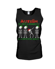 Skeleton autism is not a disability it's a differe Unisex Tank thumbnail