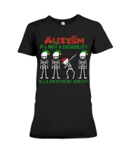 Skeleton autism is not a disability it's a differe Premium Fit Ladies Tee thumbnail