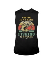 Personalized Name - is my name fishing is my game Sleeveless Tee tile