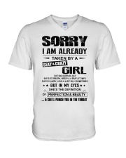 7 sorry i am already V-Neck T-Shirt tile