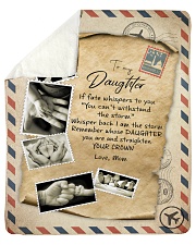 To My Daughter - Mom Sherpa Fleece Blanket tile