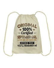 September Girl Drawstring Bag tile