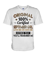 September Girl V-Neck T-Shirt tile