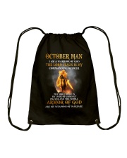 October Man Drawstring Bag tile