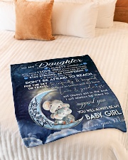 To My Daughter Small Fleece Blanket - 30" x 40" aos-coral-fleece-blanket-30x40-lifestyle-front-01