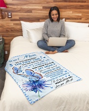 To My Mom Small Fleece Blanket - 30" x 40" aos-coral-fleece-blanket-30x40-lifestyle-front-08