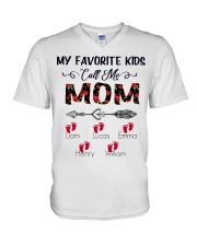My Favorite Kids Call Me Mom V-Neck T-Shirt tile