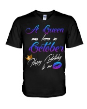 October Girl V-Neck T-Shirt tile